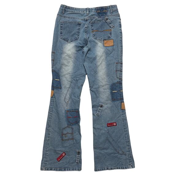 VTG Y2K 90s 00s Daniel LTD Low Rise Bootcut Flared Denim Jeans Blue 9 - Picture 4 of 5